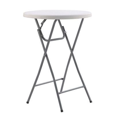 ราคาดี HDPE Plastic Folding Bar Height Bistro Table Portable Round For Party Event Cocktail ออนไลน์