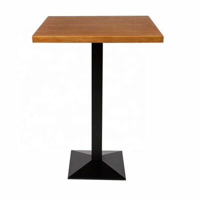 ราคาดี Fireproof Wooden Top Bistro Bar Tables Square NO Folded Dining Room Furniture ออนไลน์