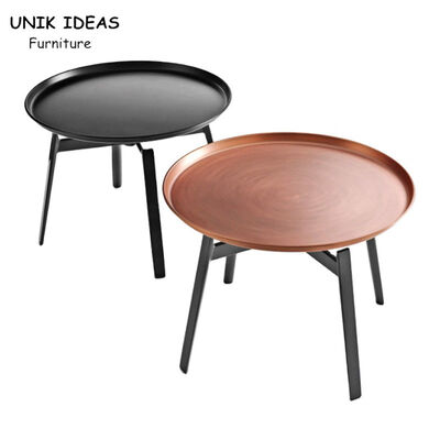 ราคาดี Round Corner Coffee Center Table Home Furniture Minimalist Metal Tray ออนไลน์